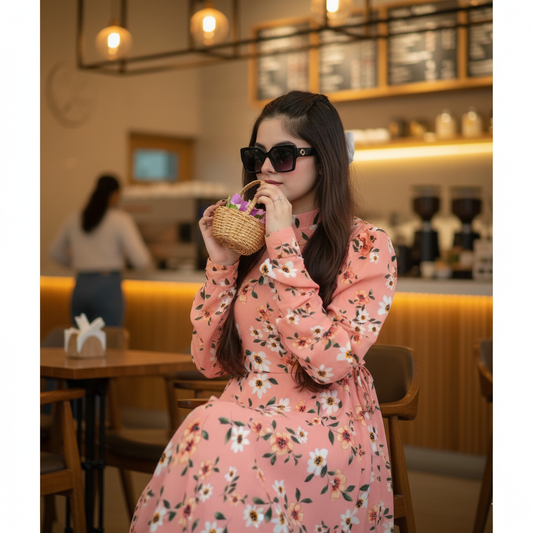 Peach Regqancy maxi