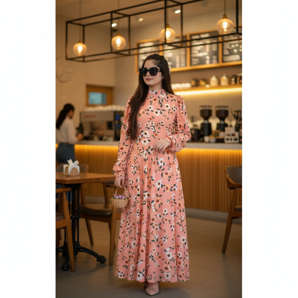 Peach Regqancy maxi